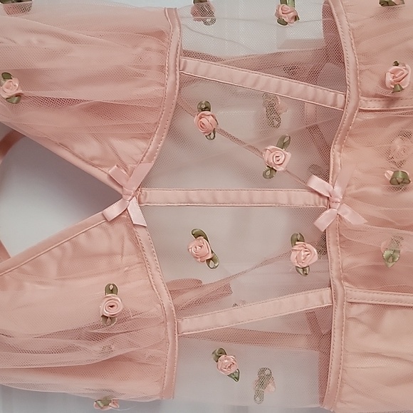 For Love & Lemons sheer Maxi Rose dress - Picture 13 of 13